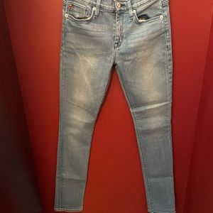 Hudson Size 25 Shine Mid Rise Skinny Jeans in Pico Wash